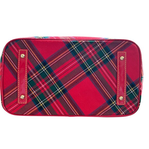 Dooney & Bourke Red Tartan Collection Satchel - Picture 6 of 16